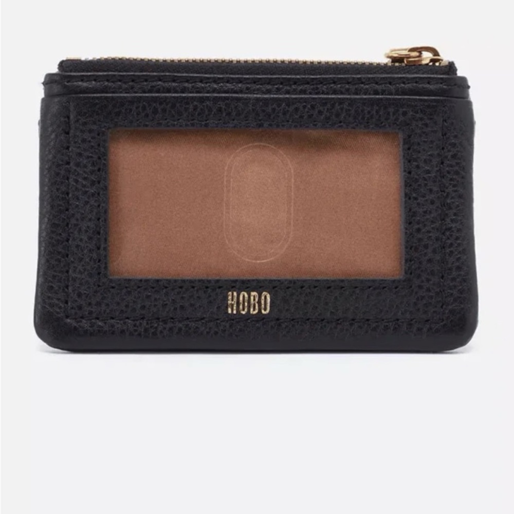 HOBO Black and Brown Leather Card Holder
